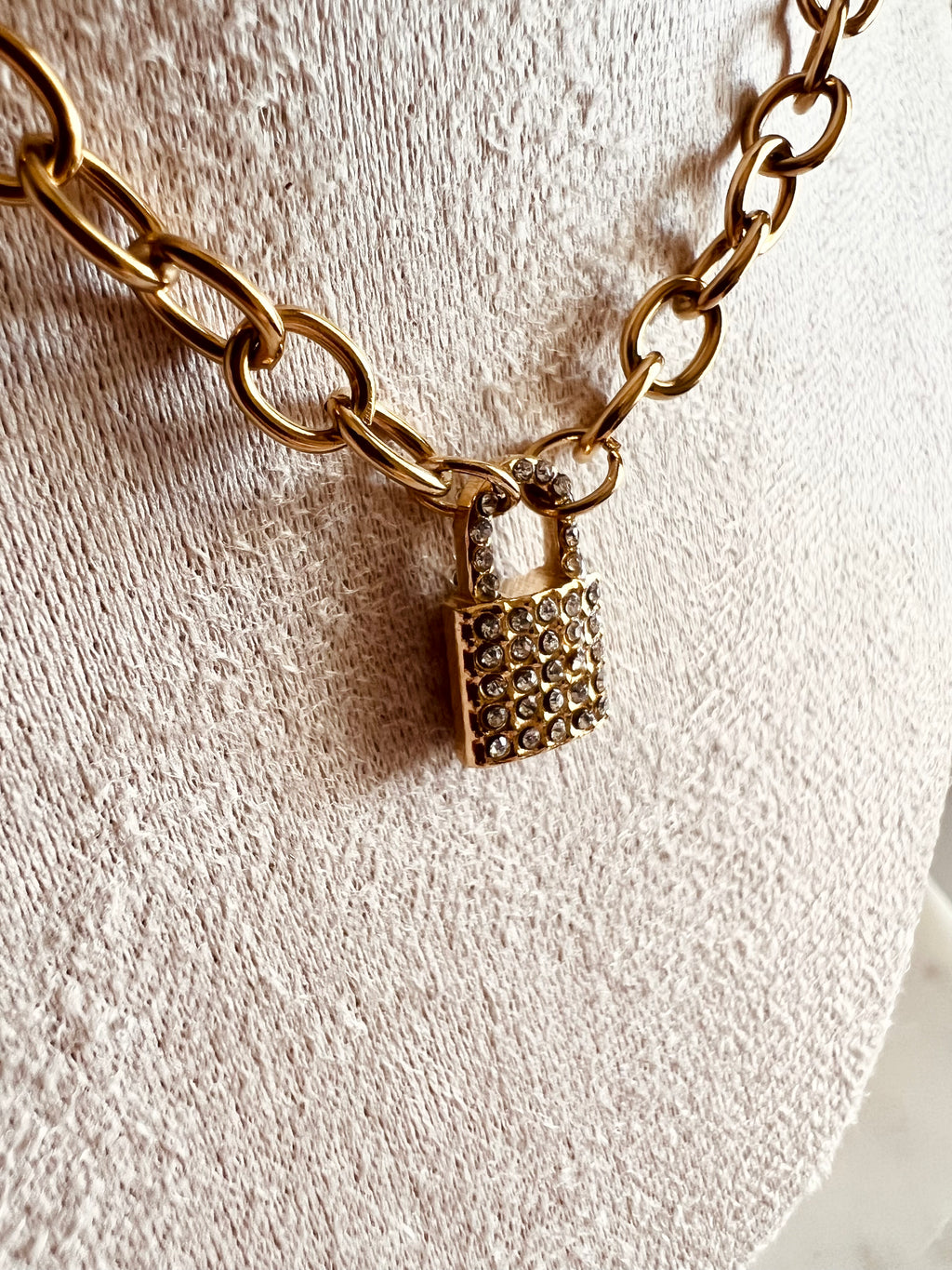 The Pavé Lock Necklace