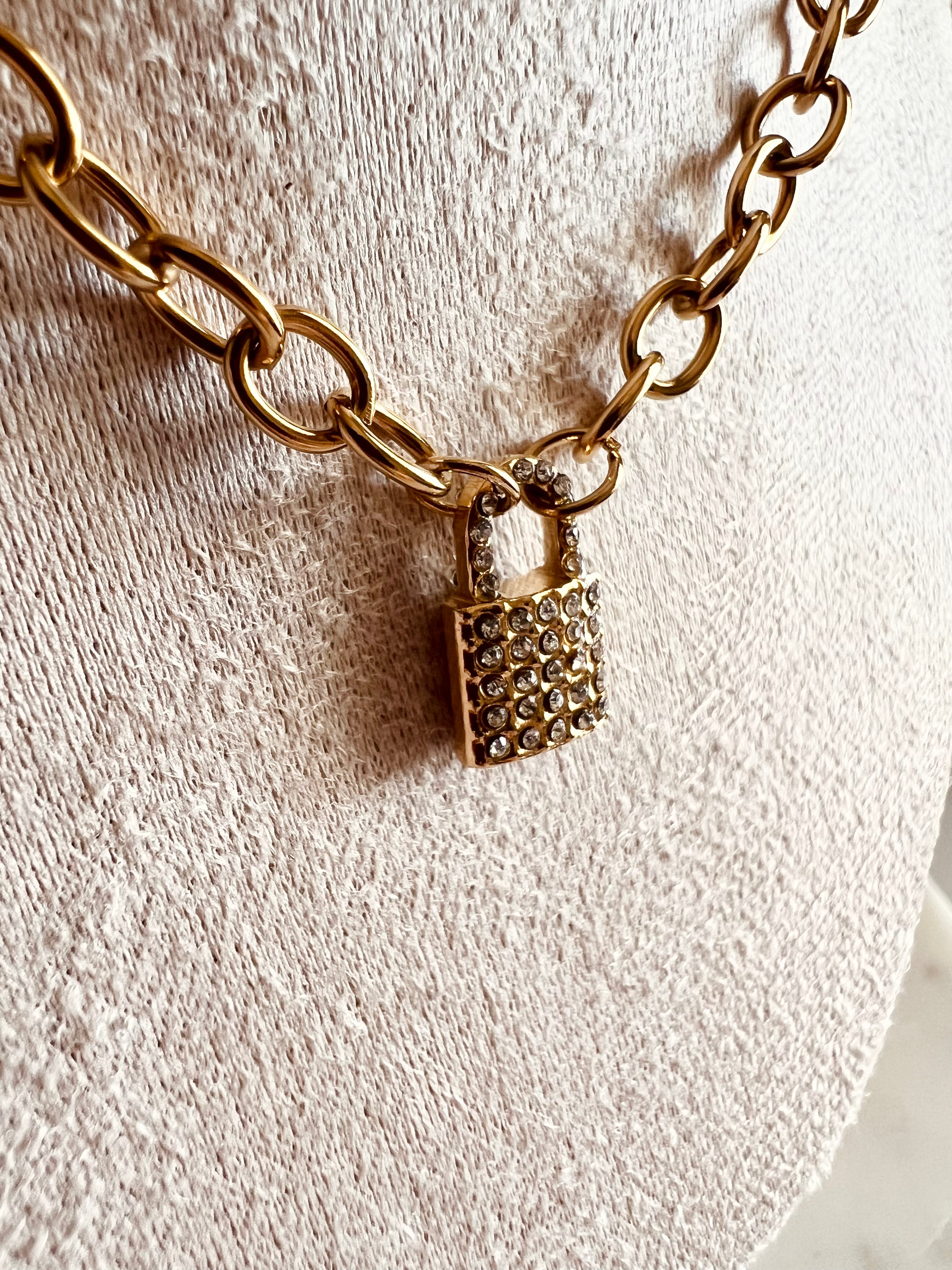 The Pavé Lock Necklace