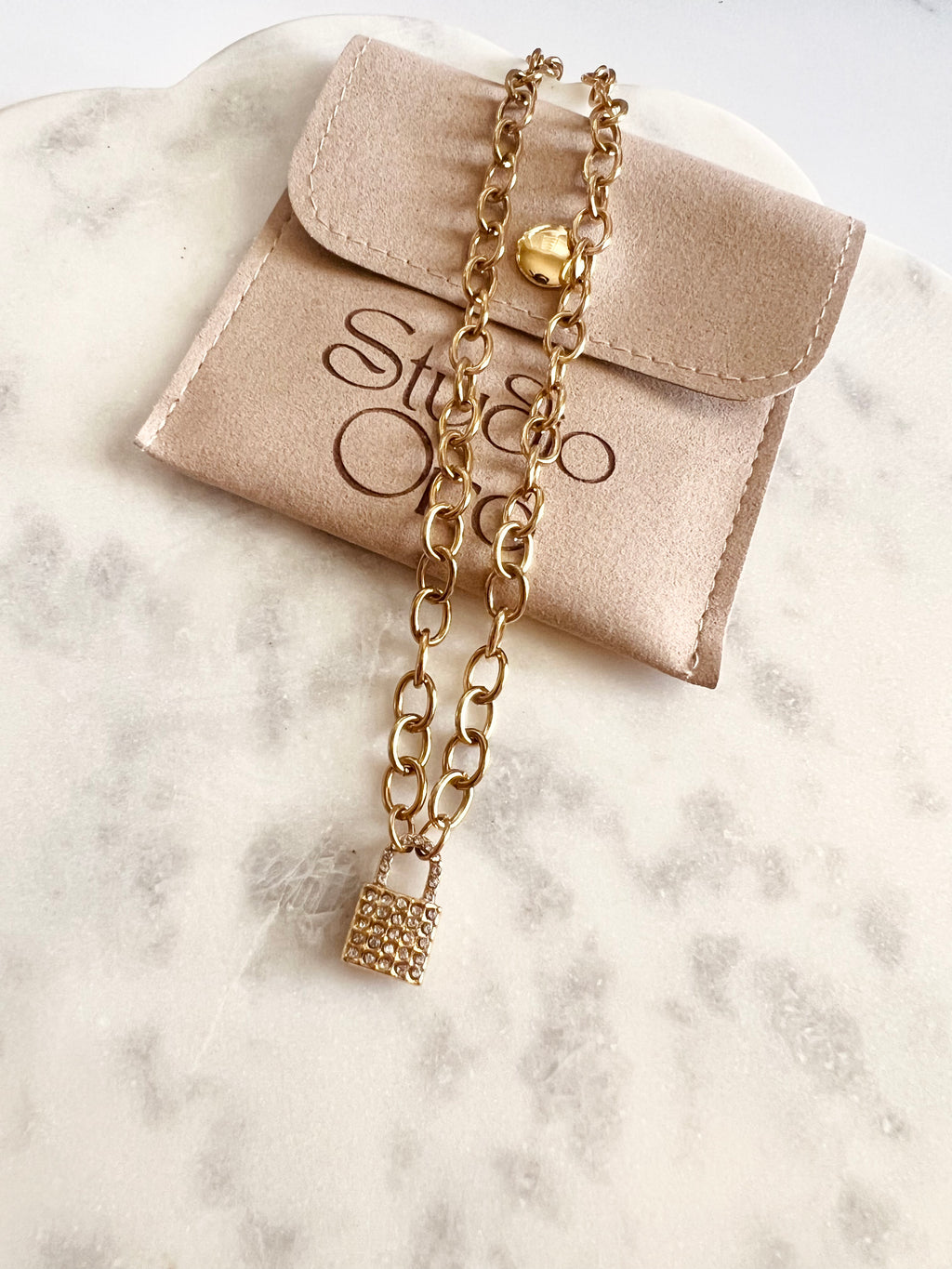 The Pavé Lock Necklace