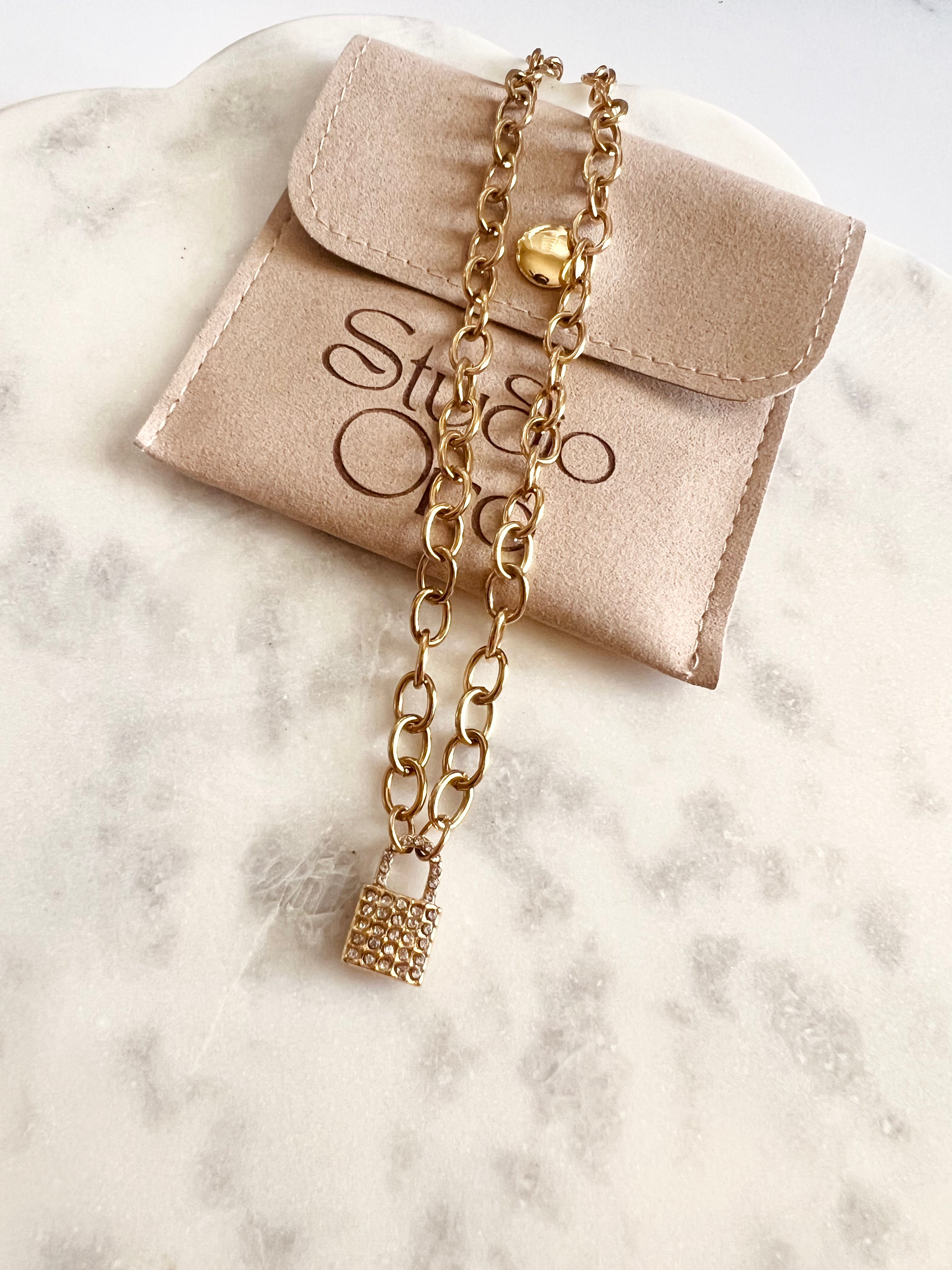 The Pavé Lock Necklace